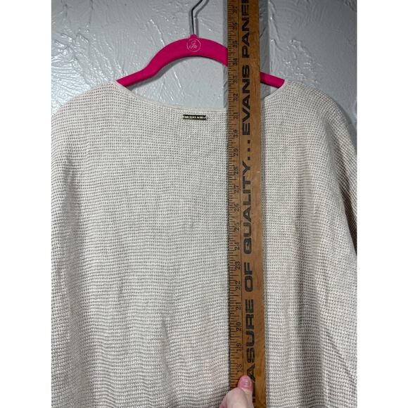 Michael Kors long tan sweater tunic button size XL - Picture 5 of 6